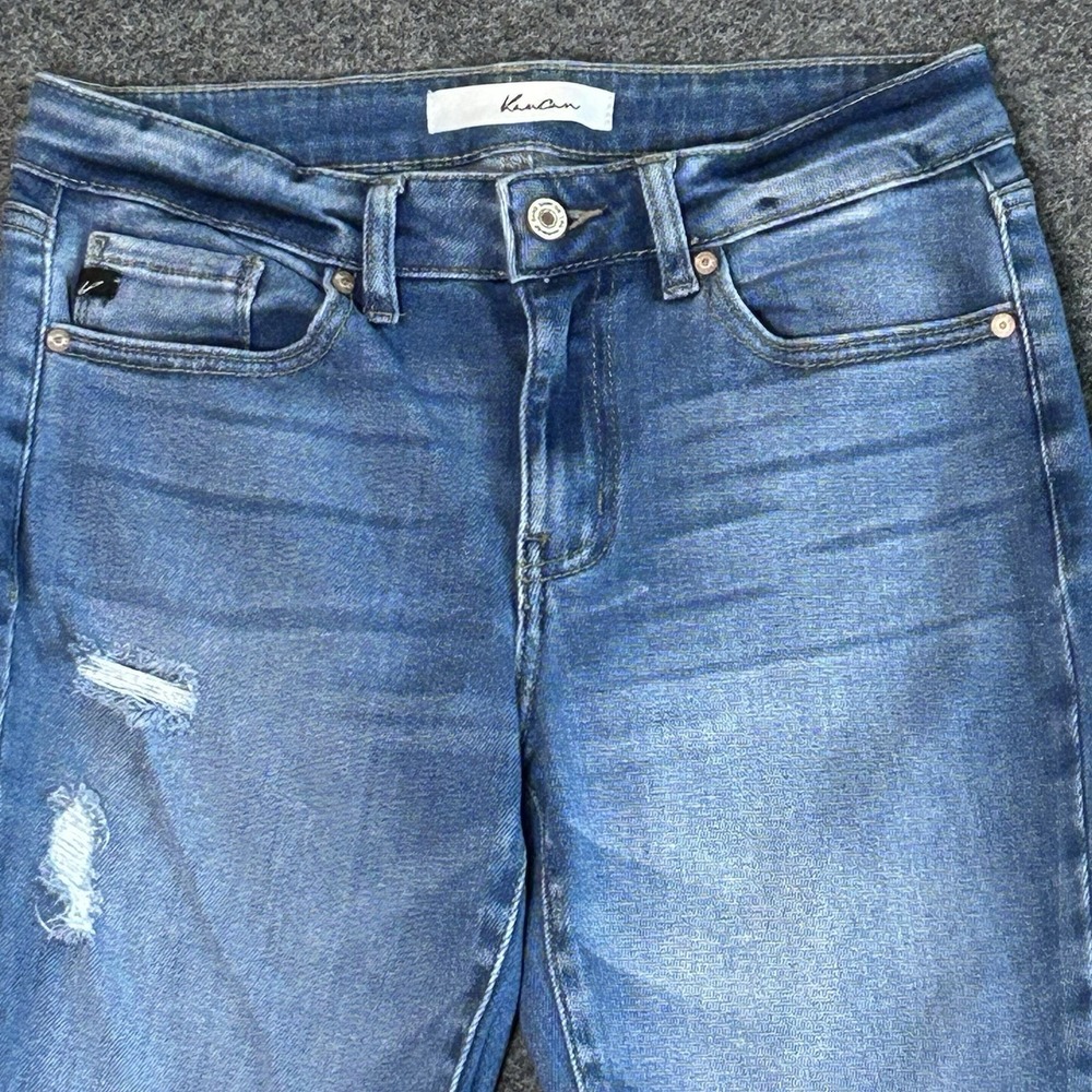 Kancan Mid-Rise Distressed Skinny Jeans | Women's Size 7/27 - Picture 2 of 12
